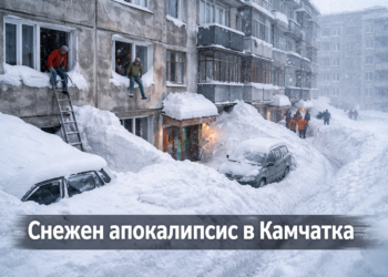 Снежен апокалипсис в Камчатка – жилищни блокове затрупани до втория етаж след рекордни снеговалежи