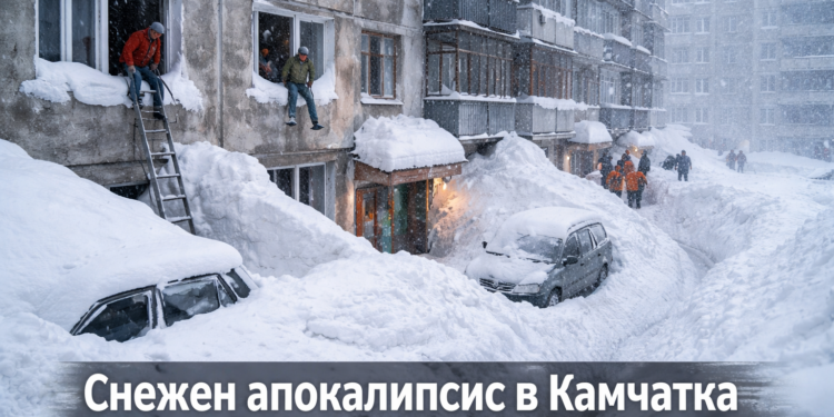 Снежен апокалипсис в Камчатка – жилищни блокове затрупани до втория етаж след рекордни снеговалежи