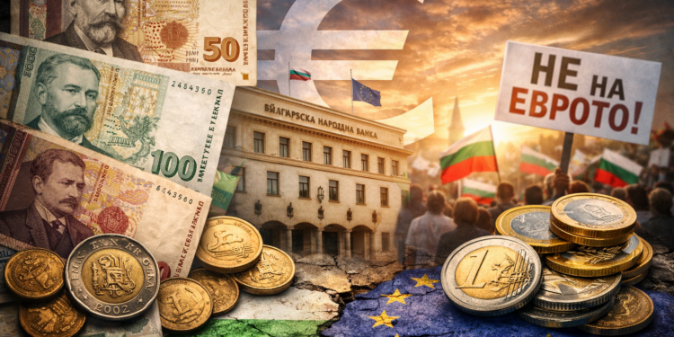 Българският лев и еврото в деня на влизането на България в еврозоната – протест, БНБ и национална валута