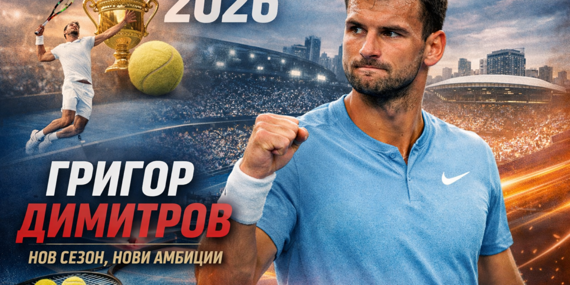 Григор Димитров по време на тенис мач през сезон 2026 – нови амбиции и стабилна форма