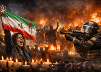 Сблъсък между протестиращи и иранските сили за сигурност по време на масовите протести в Иран, довели до над 2500 жертви