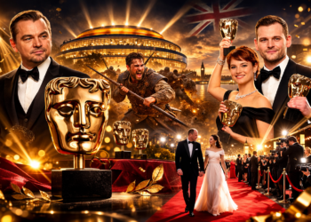 Наградите БАФТА 2026 в Лондон – статуетки БАФТА, червен килим и филмови звезди