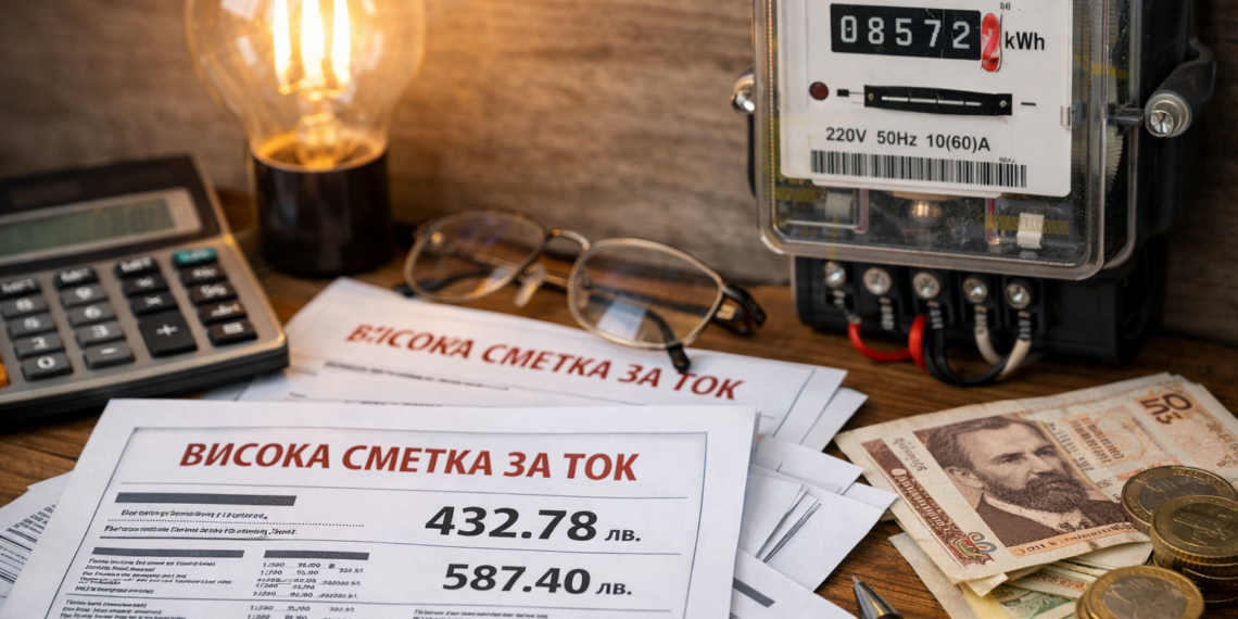 Високи сметки за ток в България – фактури за електроенергия, електромер и калкулатор на маса
