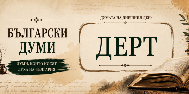 Дерт – значение и произход на думата в рубриката „Богатството на българския език“
