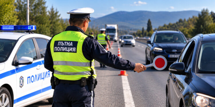 Правителството променя пътния контрол: МВР поема проверките Пътна полиция извършва проверка на автомобили на български път