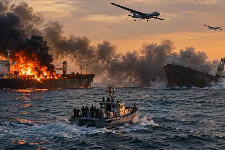 Дронове поразиха два кораба край Бяла в Черно море