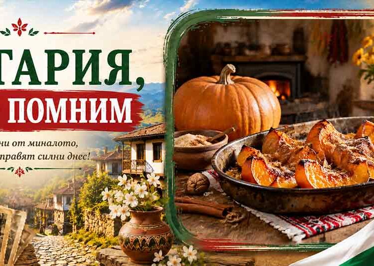 Печена тиква в стара българска кухня – есенни спомени от детството за рубриката „България, която помним“ на CNCNEWS.bg.
