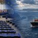 Илюстрация на Европейския парламент и търговски кораб в Черно море